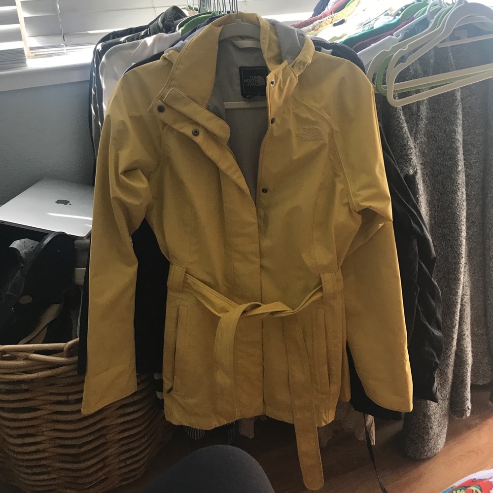 NorthFace yellow rain jacket